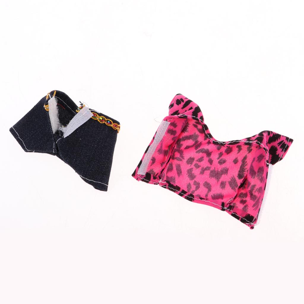 2pcs Leopard Short Sleeve & Shorts Clothes Set Casual Outfit for29-30cm Doll