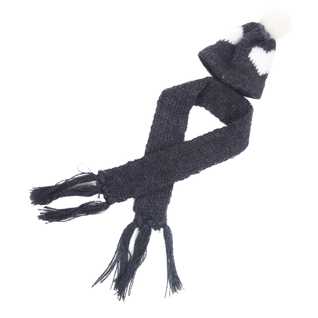 Cute Knitted Hat Scarf Suit Winter Outfit for 1/6 Girl Dolls Accessory