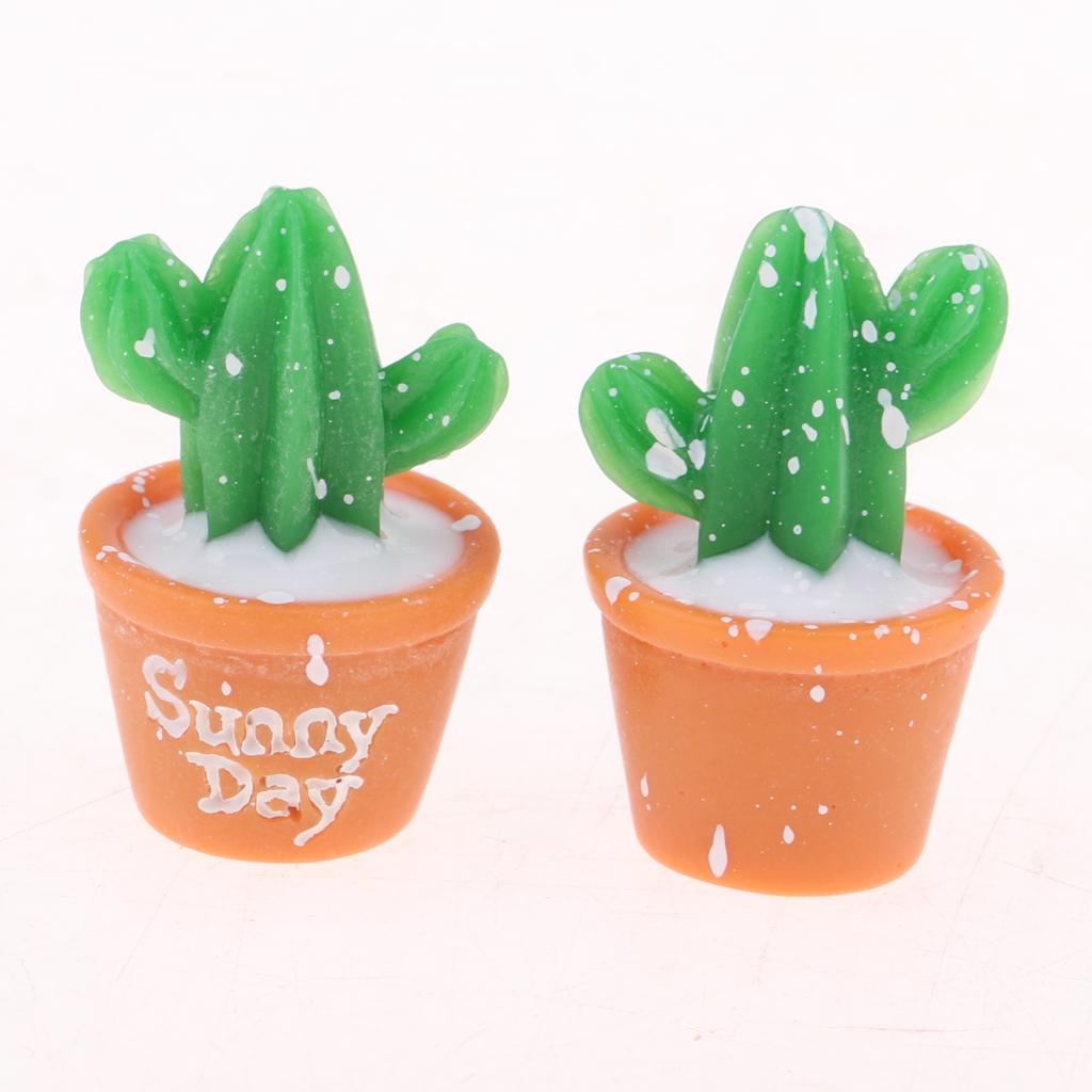 10pcs 1/6 Dollhouse Mini Cactus DIY Fairy Garden Decoration Crafts Green