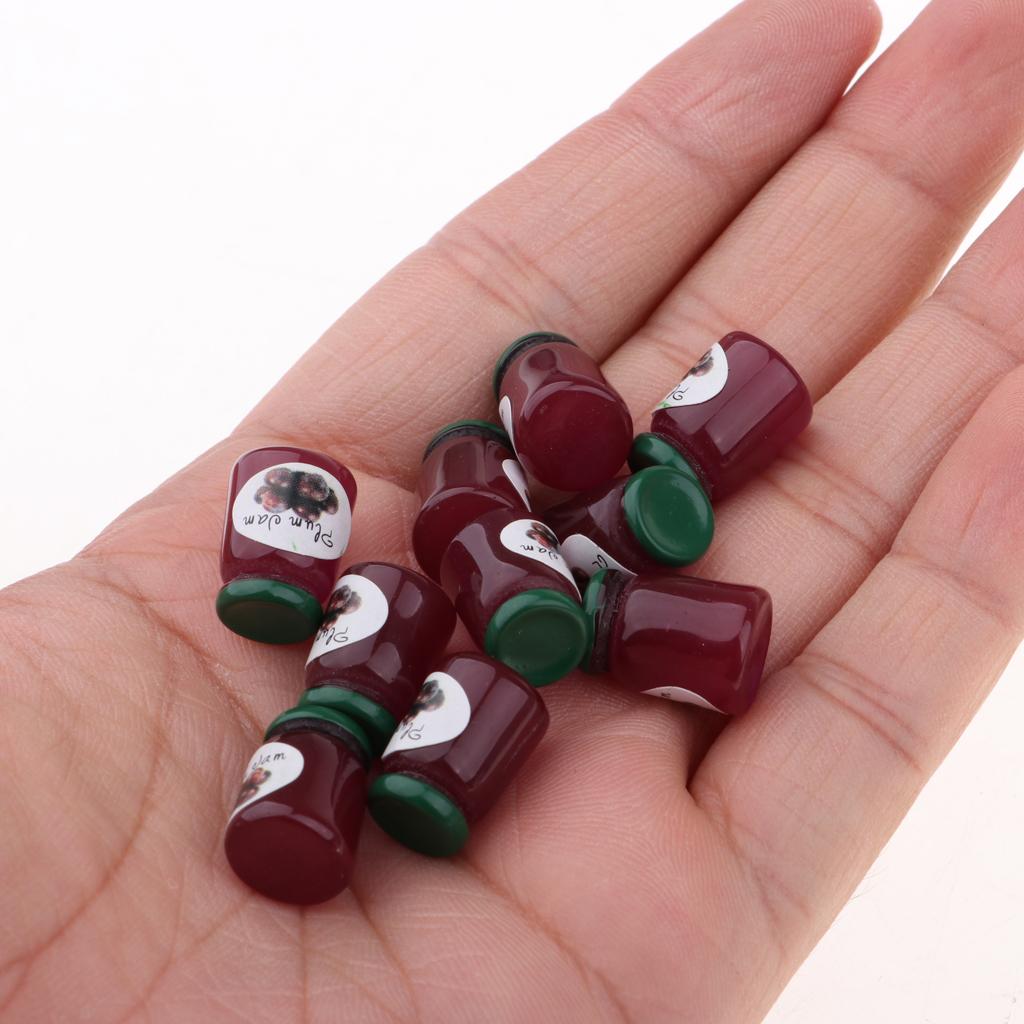 1/12 Dollhouse Miniature Plum Jam Bottles Groceries Food Kitchen Accessories