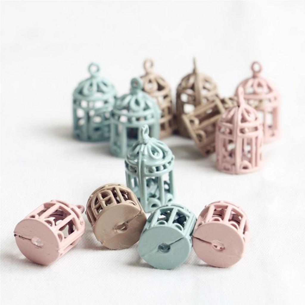 5 Pieces 1/12 Dollhouse Miniature Birdcage Model Ornaments Room Garden Decor