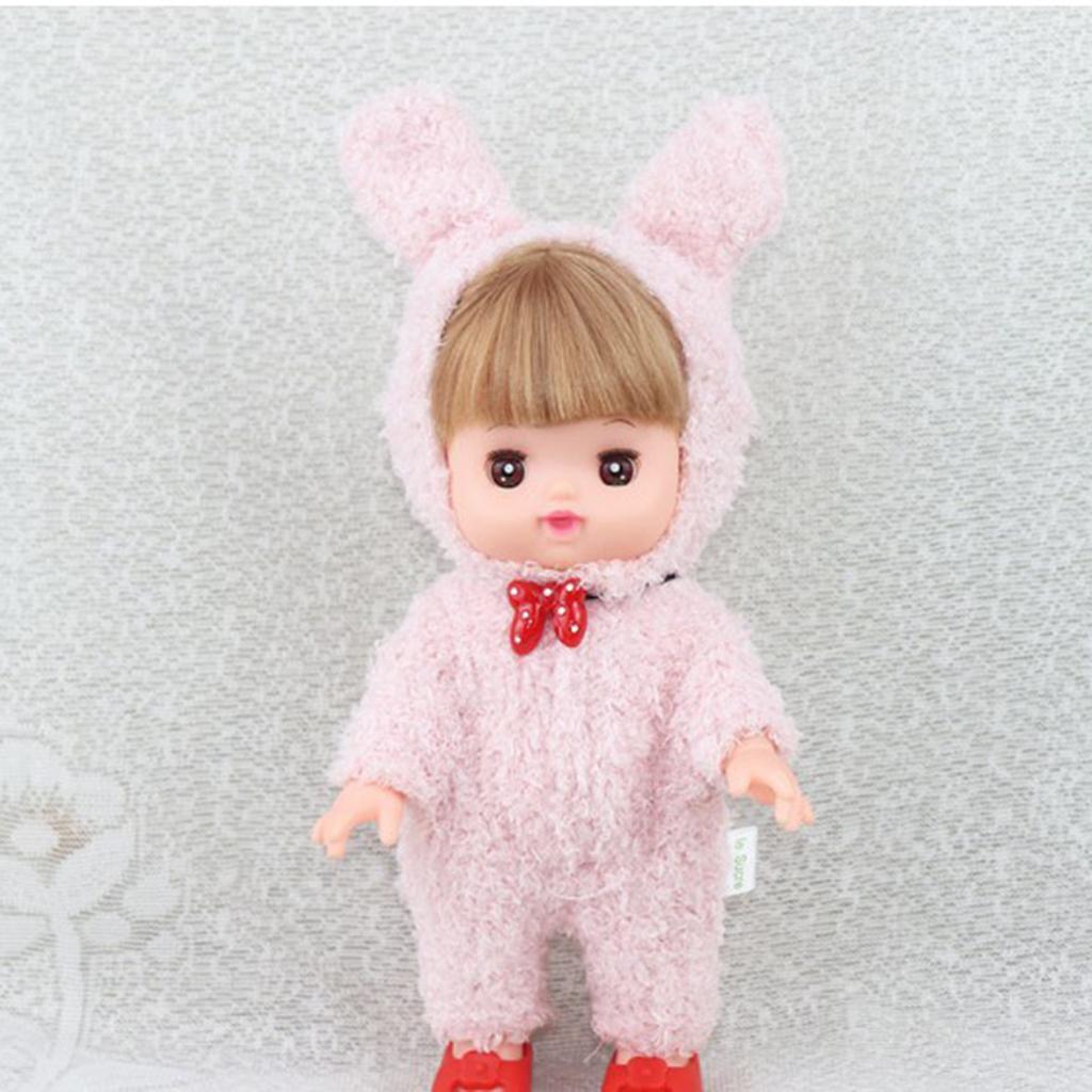 Adorable Soft Plush Hooded Rompers Pajama Costume For Mellchan Baby Doll