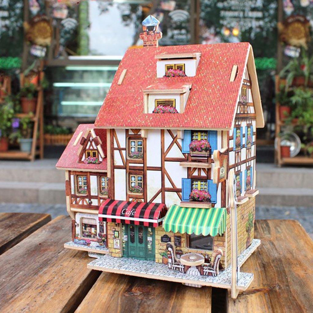 1/24 DIY Miniature Dollhouse With Furniture Kit - Cafe Life Scene Decoration