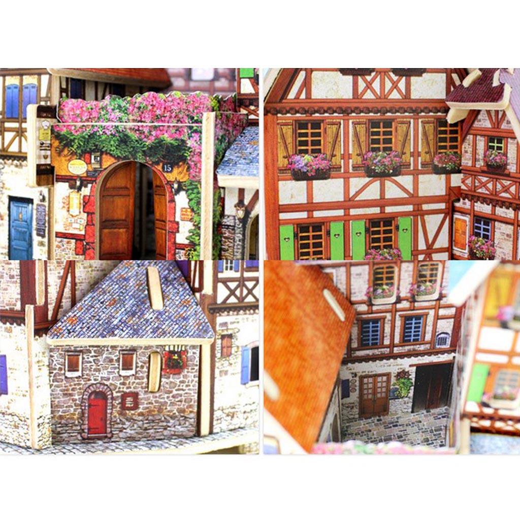 1:24 DIY Miniature Dolls House Furniture Kit Kids X-mas Gifts -France Hotel