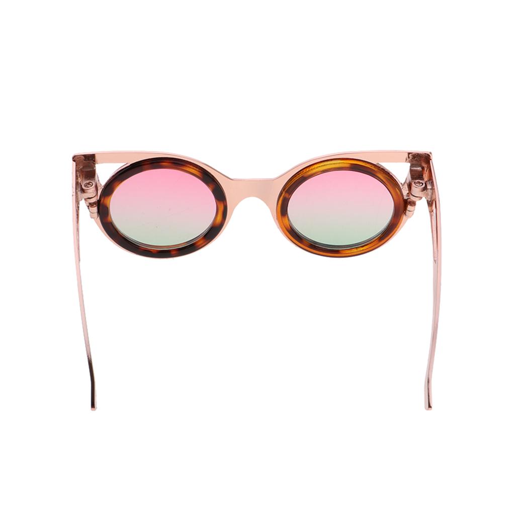 Cute Doll Frame Sunglasses Eyewear for 1/6 Blythe Dolls Wear Accs Gold B