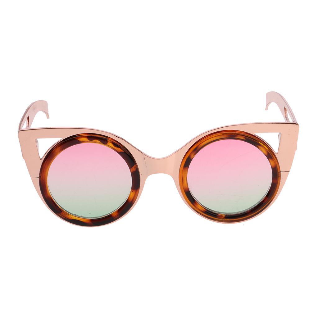 Cute Doll Frame Sunglasses Eyewear for 1/6 Blythe Dolls Wear Accs Gold B