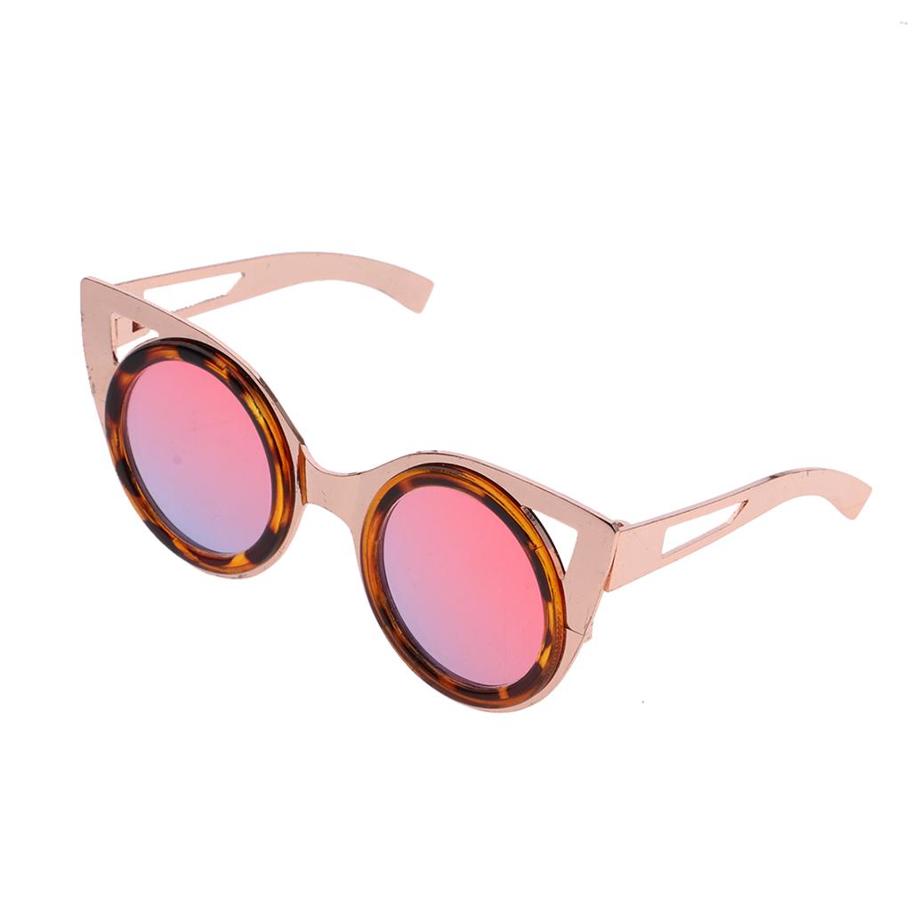 Cute Doll Frame Sunglasses Eyewear for 1/6 Blythe Dolls Wear Accs Gold A