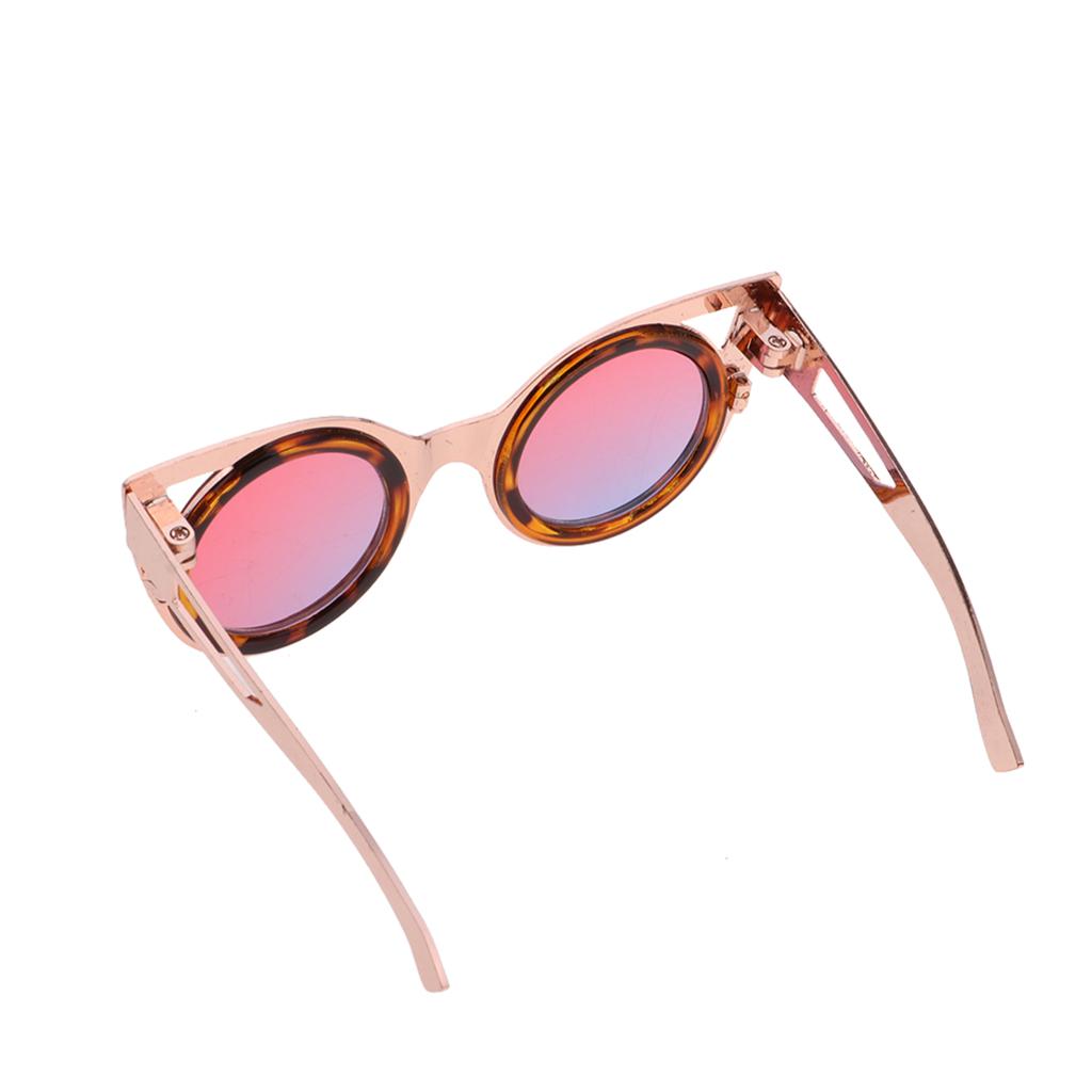 Cute Doll Frame Sunglasses Eyewear for 1/6 Blythe Dolls Wear Accs Gold A