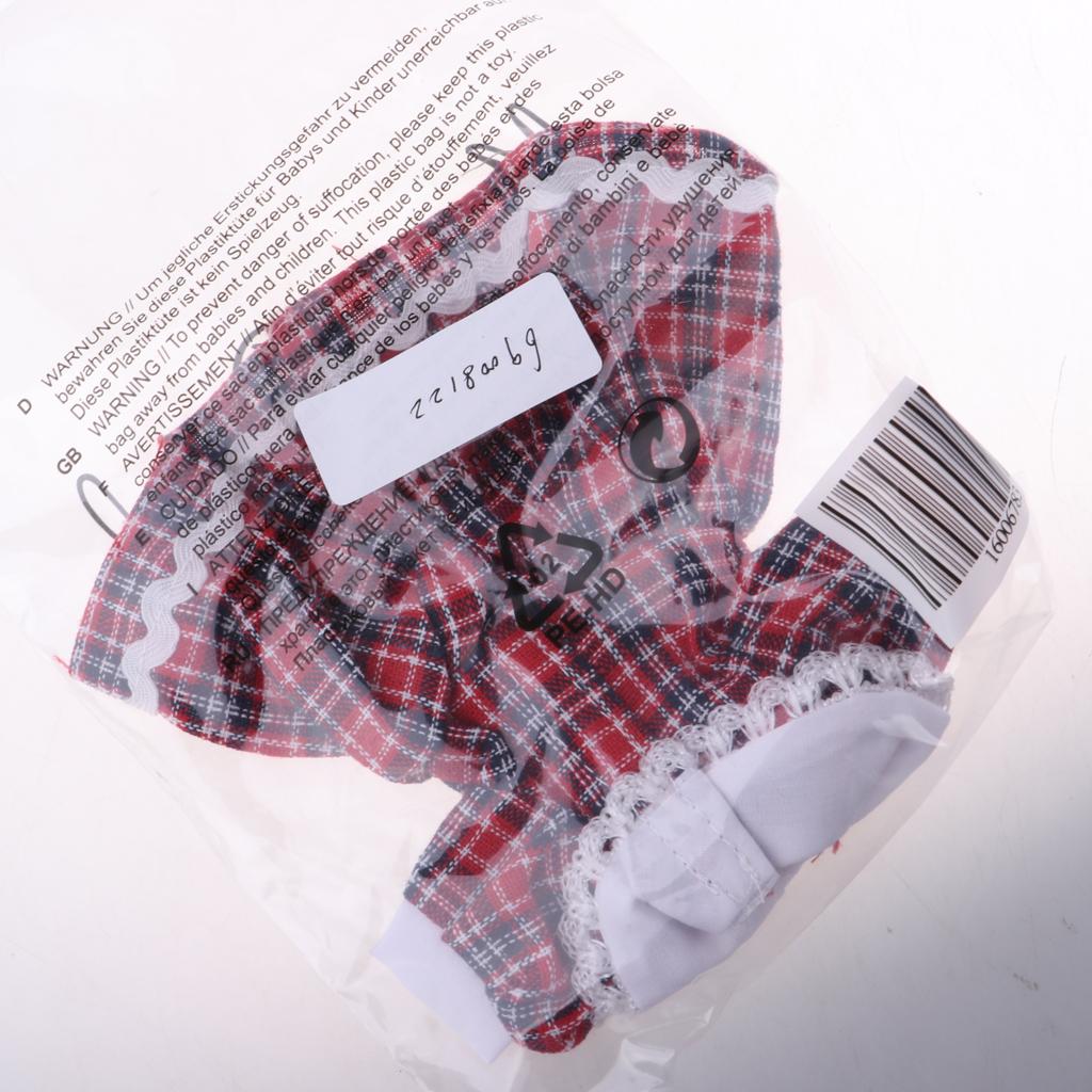 1/6 Cute Doll Party Dress Plaid Skirt Princess Dress For Night Lolita Doll