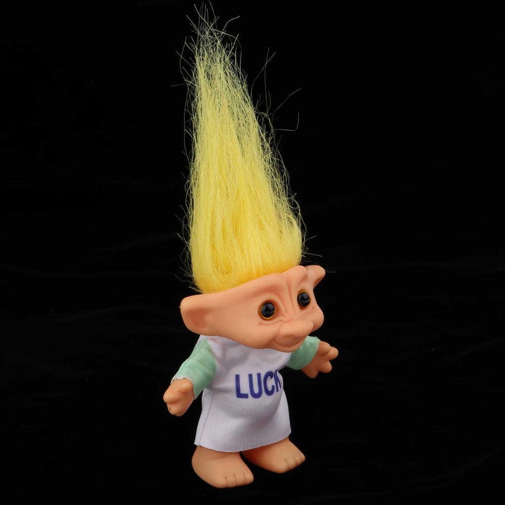 Delicate Lucky Troll Doll Mini Action Figures Toy Cake Decorations #3