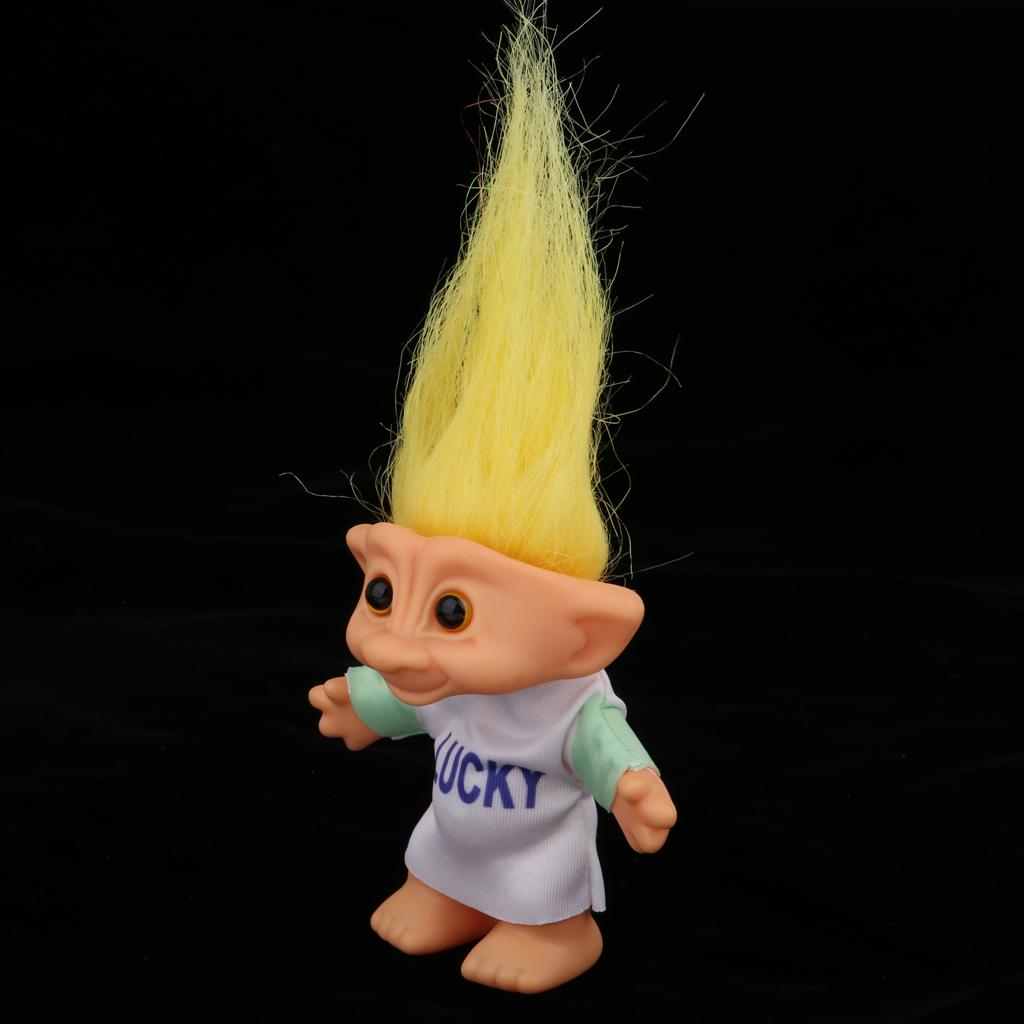 Delicate Lucky Troll Doll Mini Action Figures Toy Cake Decorations #3