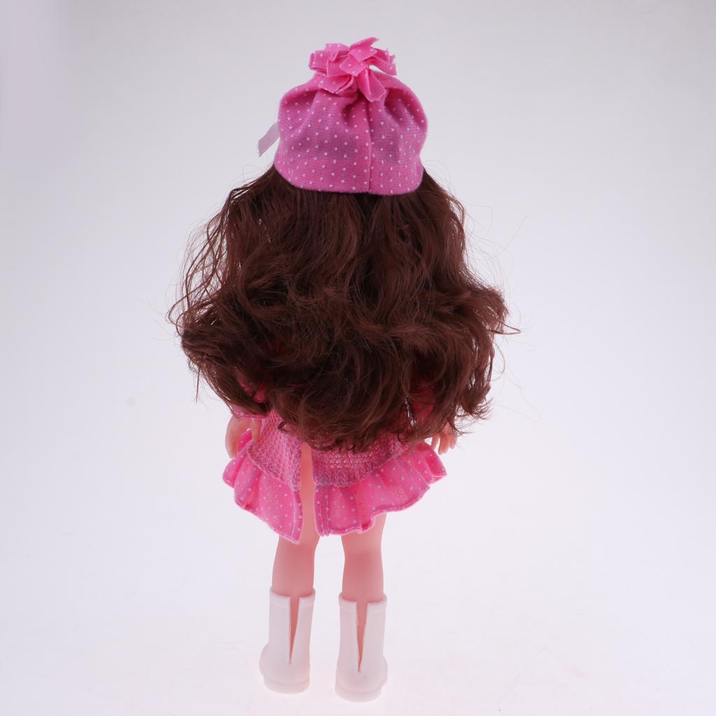 30cm Cute Vinyl Reborn Girl Doll in Sweater Dress Kids Sleeping Toys Gift