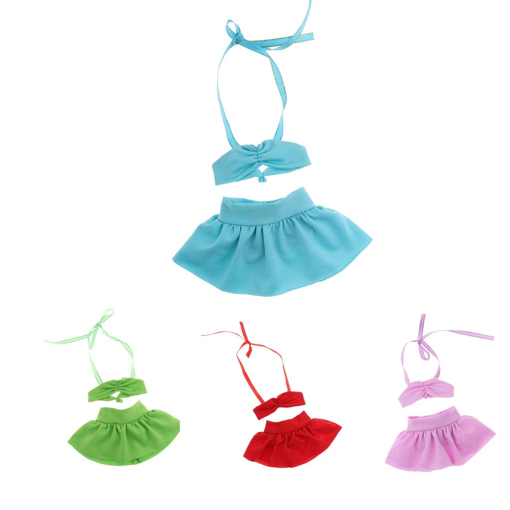 Fashion Doll Summer Swimsuit Bikini Set for 1/3 BJD Doll Beach Accs Red