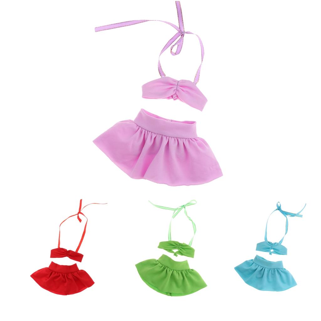 Fashion Doll Summer Swimsuit Bikini Set for 1/3 BJD Doll Beach Accs Red