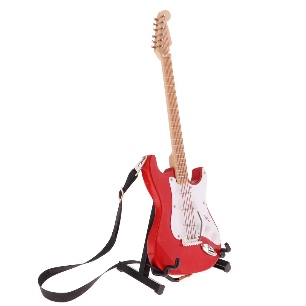 Wooden Miniature Guitar Musical Instrument for 1:6 Dollhouse Accessories #2