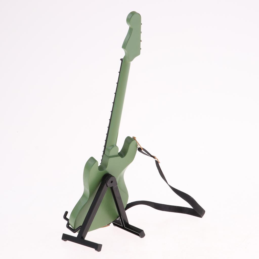 20cm Miniature Wooden Electric Bass Guitar Model for 1/6 Action Figure #5