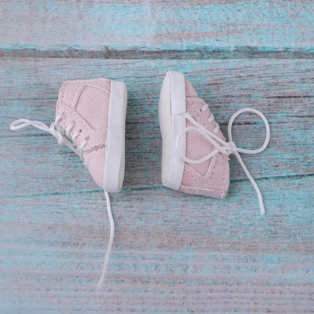 Fashion Lace Up Canvas Casual Shoes for 1/6 Blythe Doll Accs Light Pink