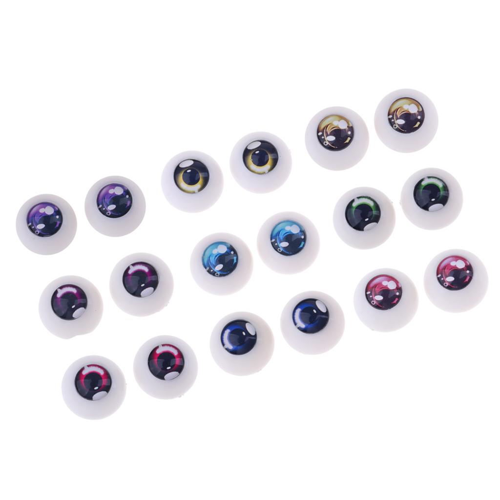 Safety 18mm Eyes Acrylic Eyeballs for 1/3 BJD Night Lolita Doll Purple