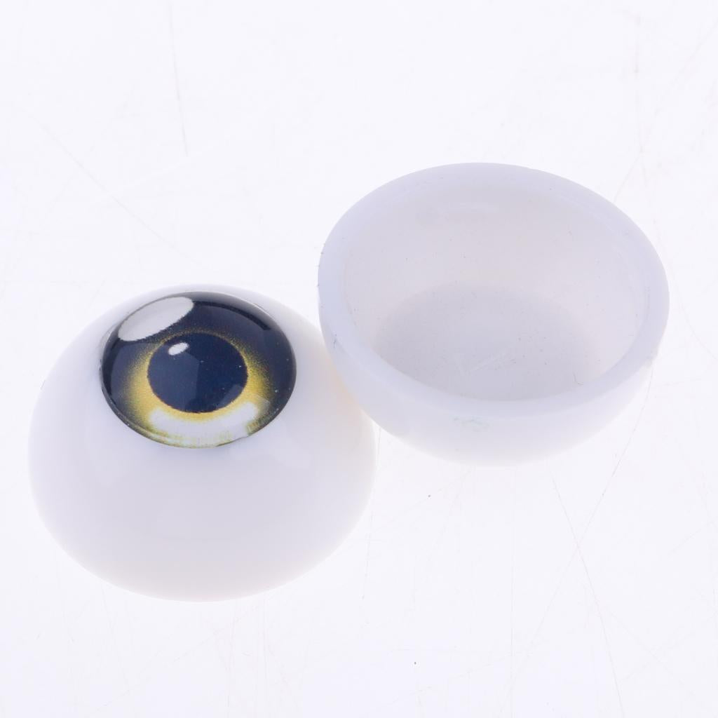 Safety 18mm Eyes Acrylic Eyeballs for 1/3 BJD Night Lolita Doll Yellow