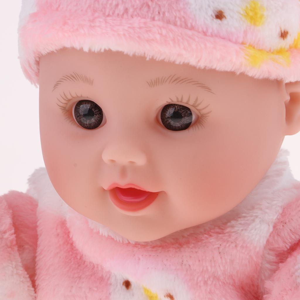 30cm Full Vinyl Reborn Doll Costumed Newborn Baby Infant Kids Playmate Pink