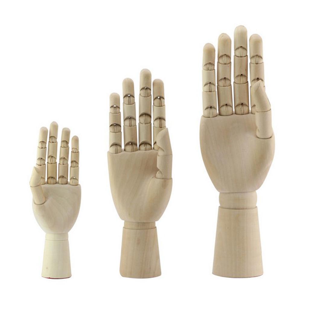 Right Hand Art Model Jointed Articulated Wood Sculpture Wooden Artist Model