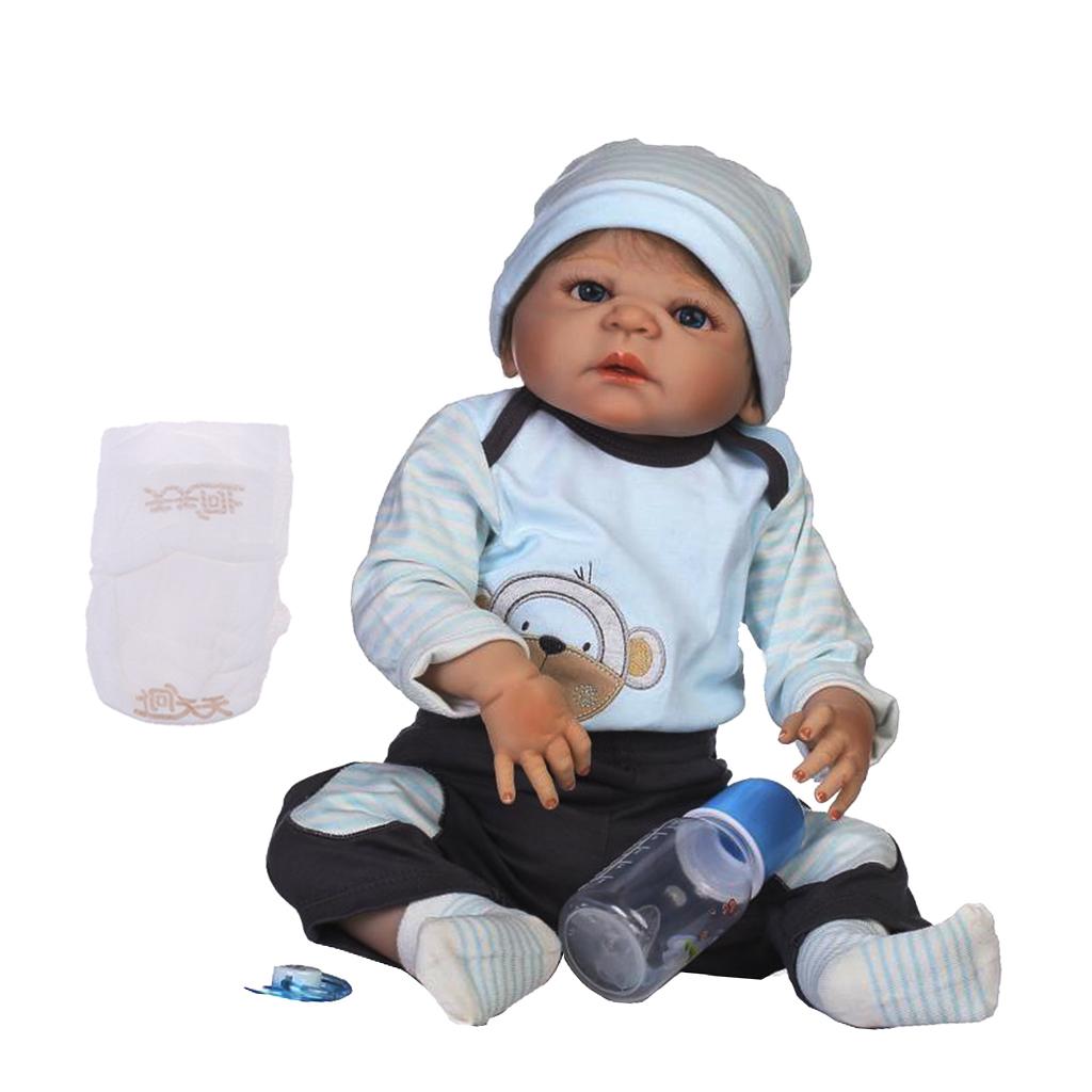 57m Lifelike Silicone Vinyl Reborn Dolls Newborn Babies Doll Alive Boy #1
