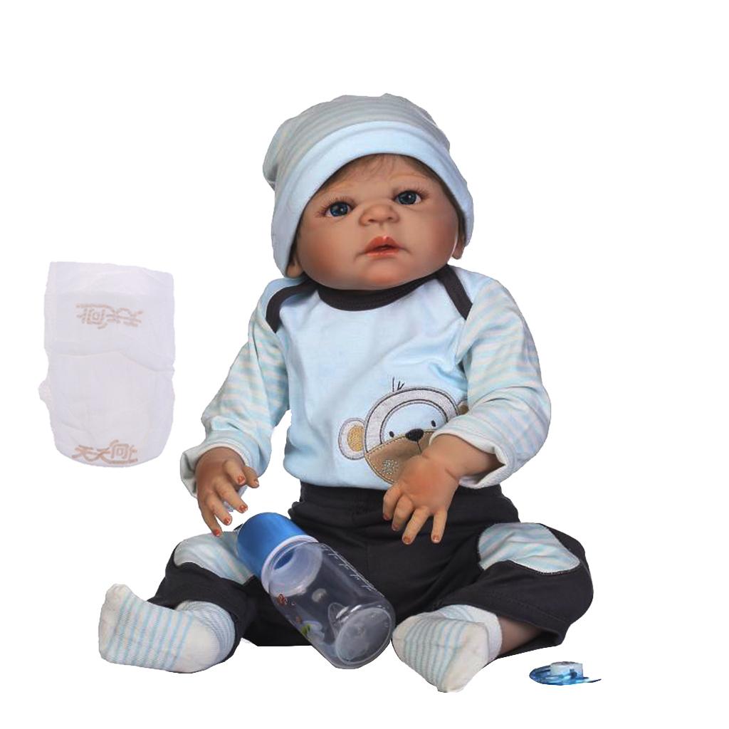 57m Lifelike Silicone Vinyl Reborn Dolls Newborn Babies Doll Alive Boy #1