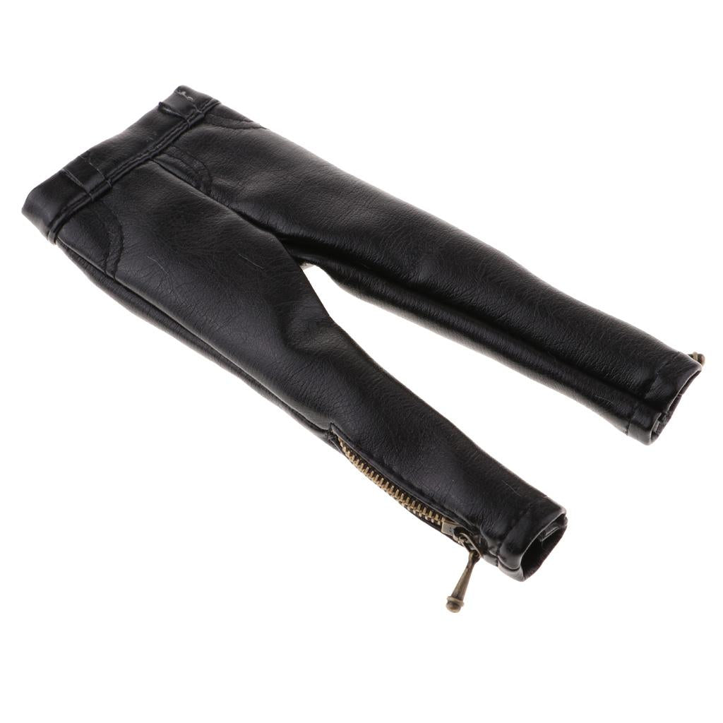 Fashion Casual Outfits Leather Trousers Leggings For 1/6 Blythe Dolls Black