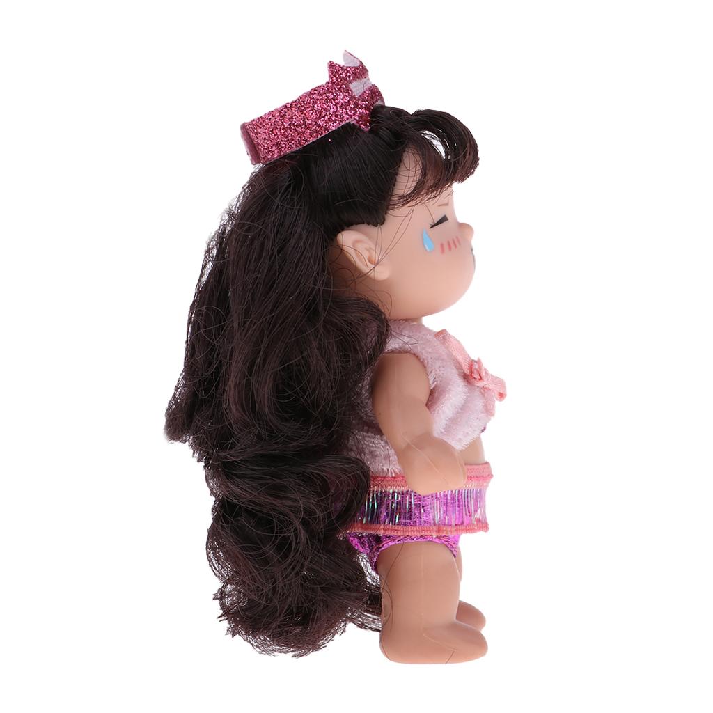 4inch Mini Girl Doll Miniature Dollhouse Figures Model For Dolls House Decor