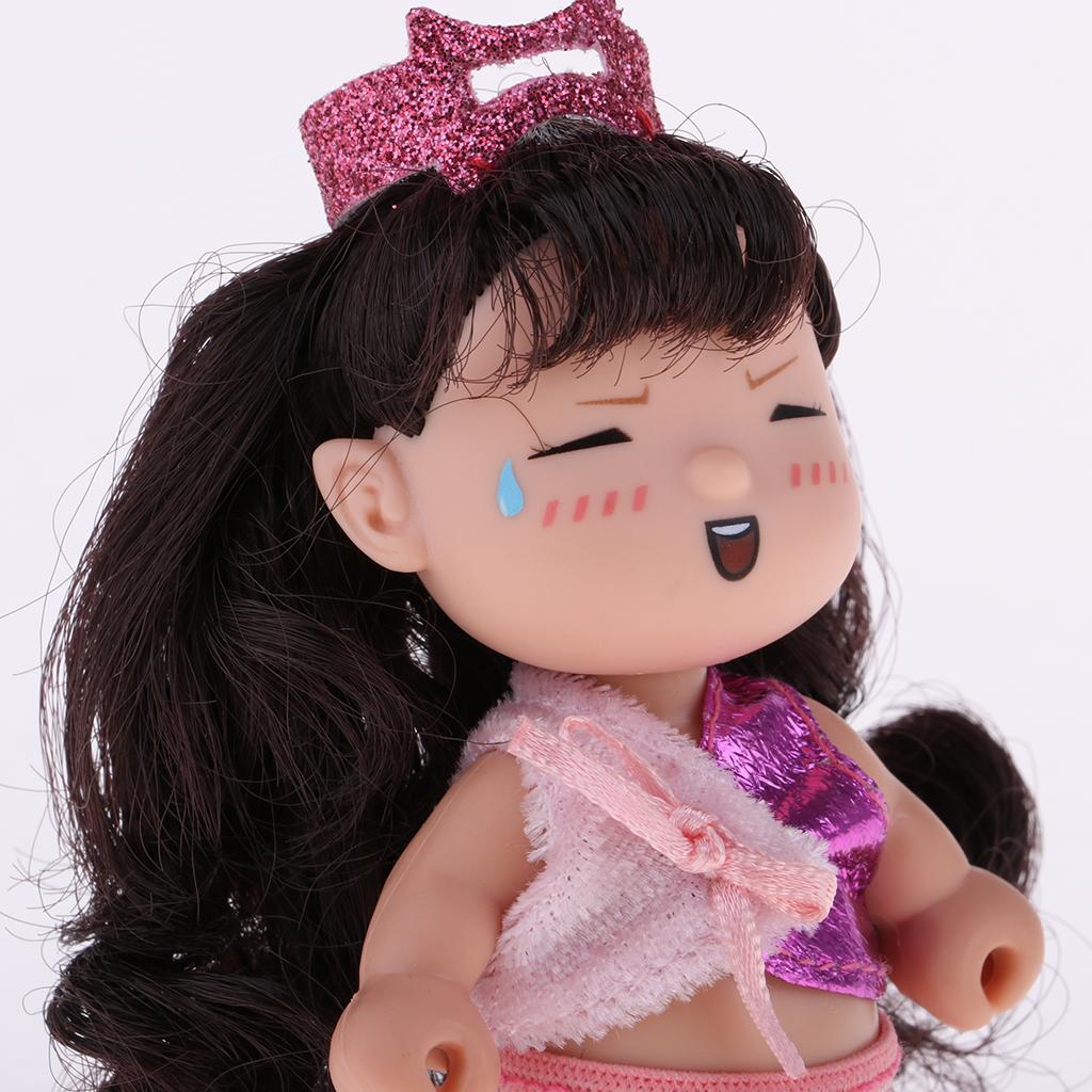 4inch Mini Girl Doll Miniature Dollhouse Figures Model For Dolls House Decor