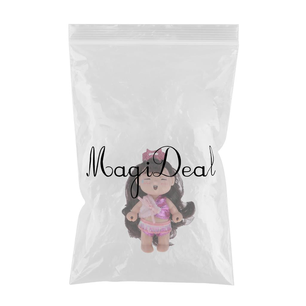 4inch Mini Girl Doll Miniature Dollhouse Figures Model For Dolls House Decor