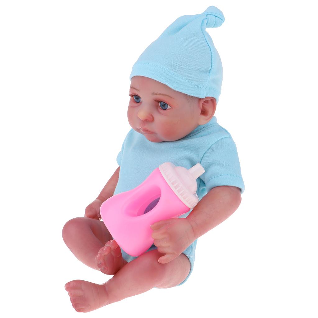 10inch Lifelike Realistic Soft Vinyl Reborn Boy Baby Doll with Clothes & Nuk