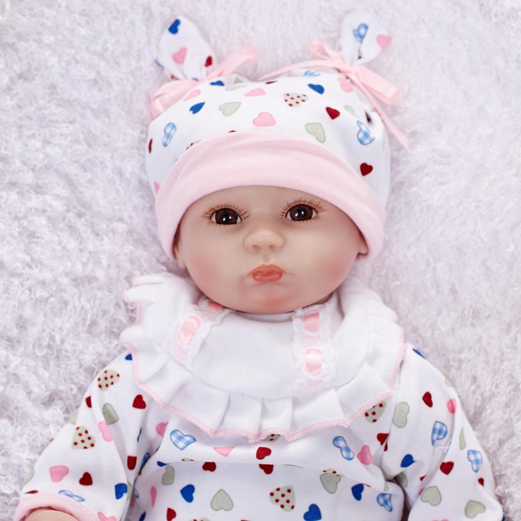 45cm Lifelike Silicone Vinyl Reborn Dolls Newborn Baby Doll Alive Girl Doll