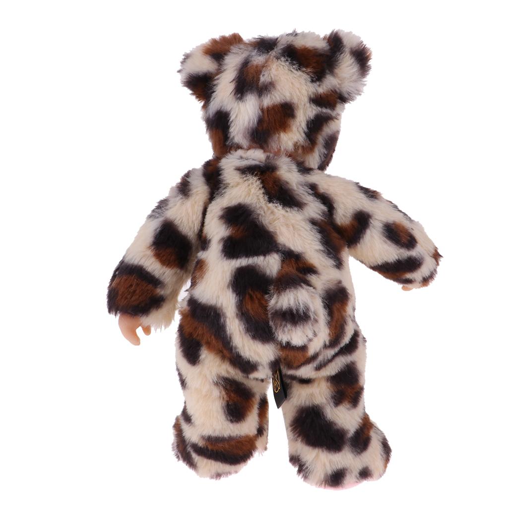25cm Lifelike Stuffed Reborn Sleep Plush Baby Doll w/ Leopard Clothes Toys