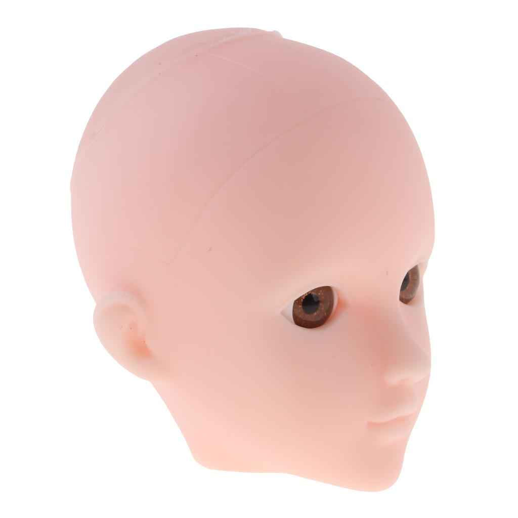 Beautiful Female Brown Eyes No Makeup Head for 1/6 BJD OB Doll DIY Making Body Parts