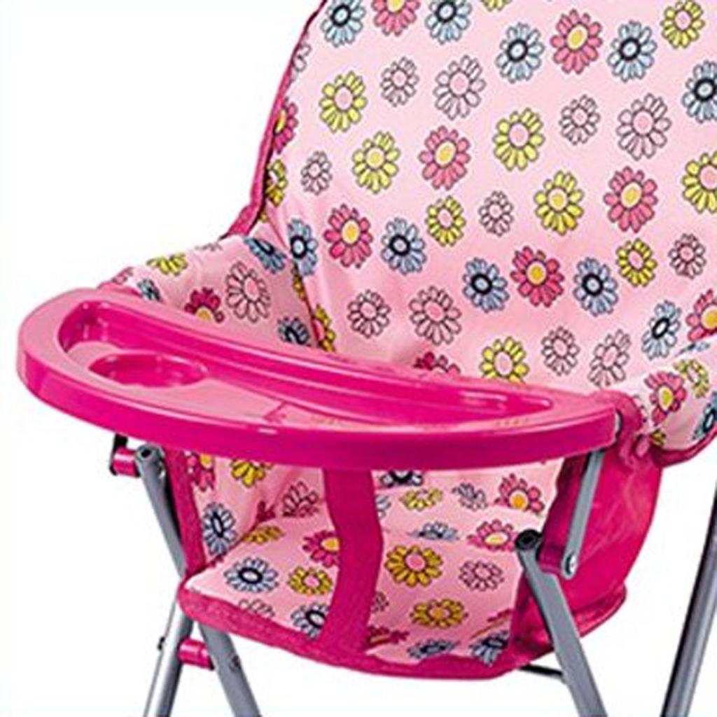 Lifelike Baby High Chair Model for Simulation Doll Furniture Playset Toy