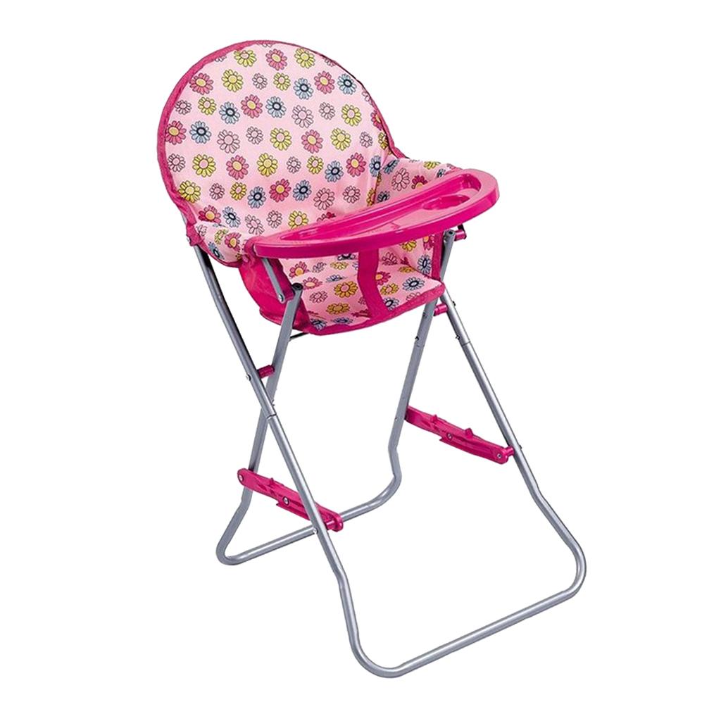 Lifelike Baby High Chair Model for Simulation Doll Furniture Playset Toy