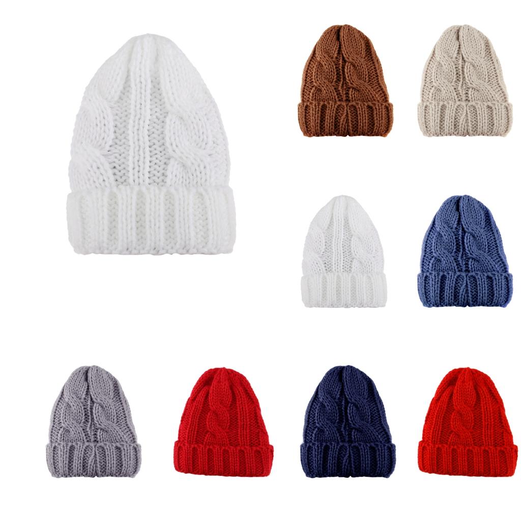 1/6 Girl Doll Warm Hat Beanie Knitted Hat Cap for Blythe Dolls White