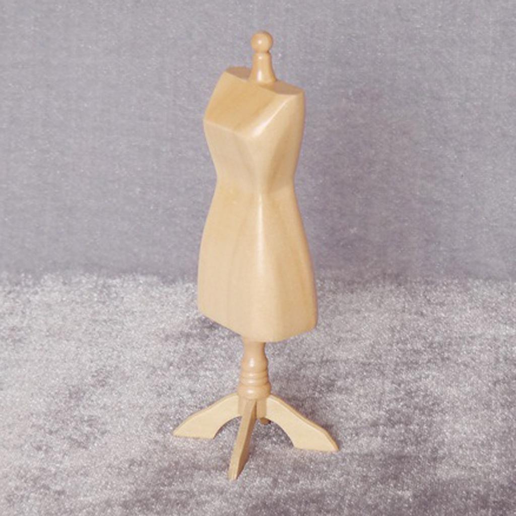 1/12 Dollhouse Miniature Wooden Clothes Model Stents Clothing Holder Decor