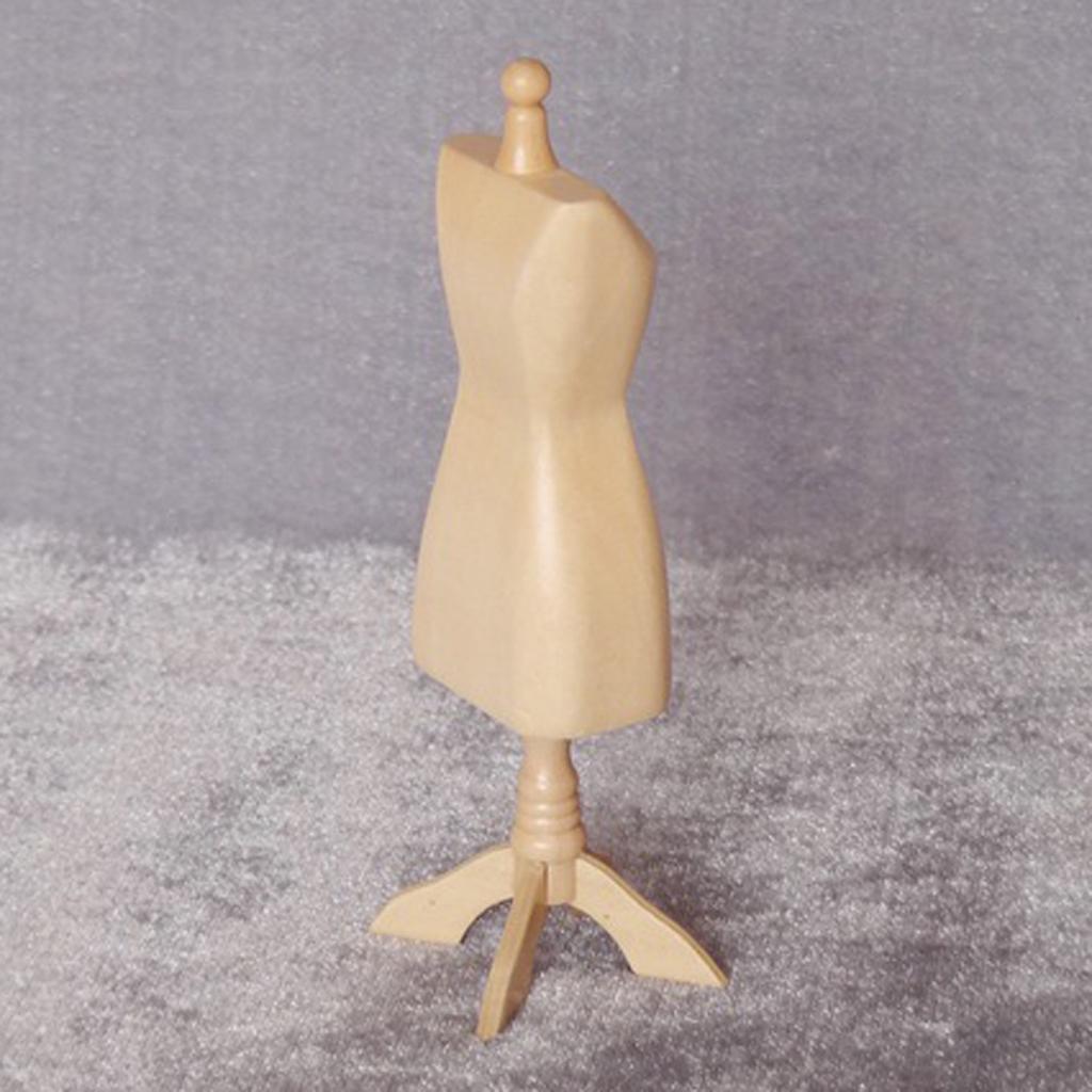 1/12 Dollhouse Miniature Wooden Clothes Model Stents Clothing Holder Decor