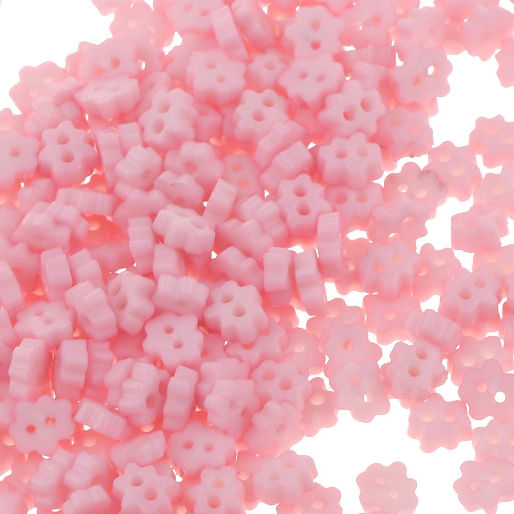 300pcs Doll Clothing Accessories DIY Doll Mini Nylon Tiny Buttons Pink