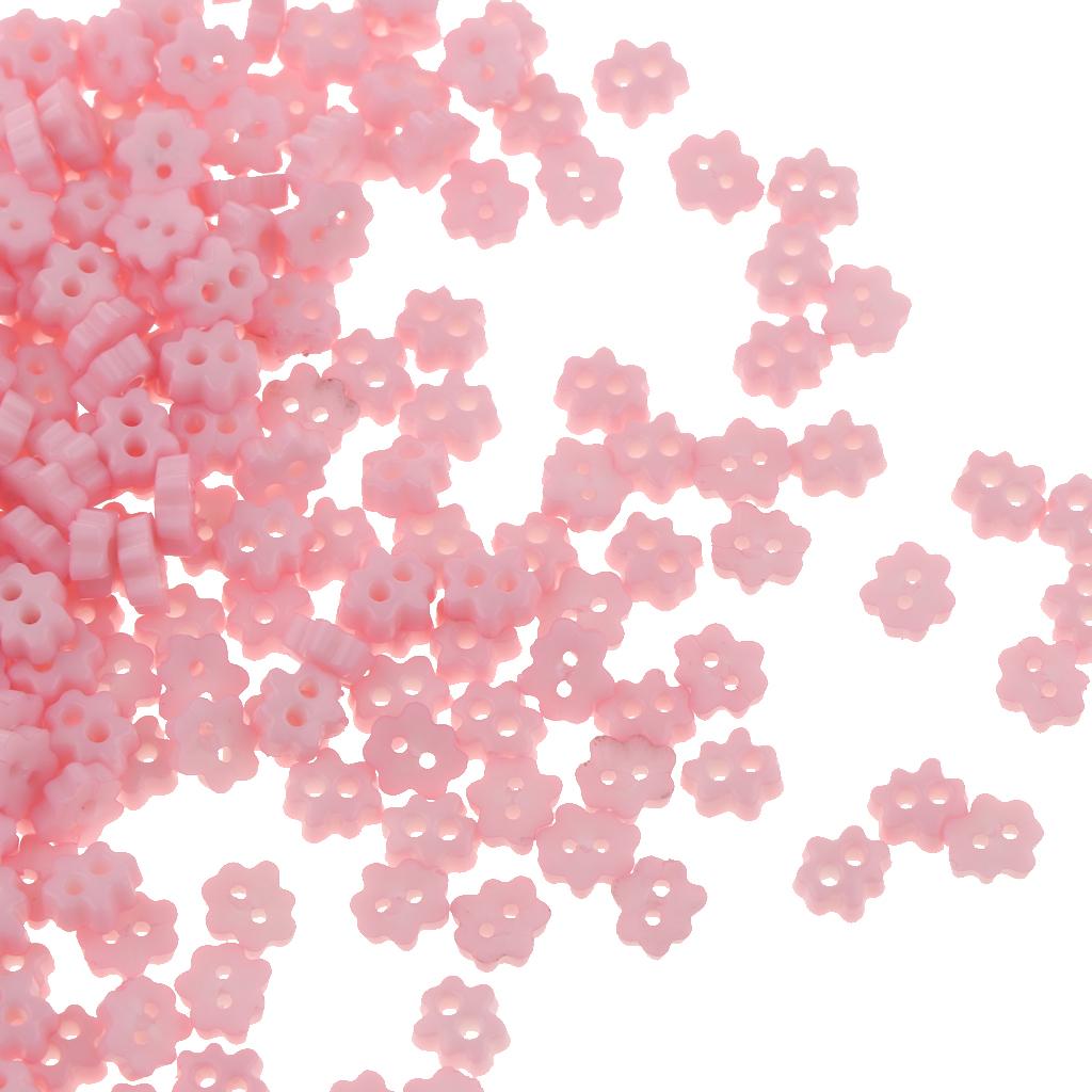 300pcs Doll Clothing Accessories DIY Doll Mini Nylon Tiny Buttons Pink