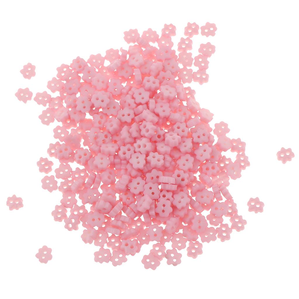 300pcs Doll Clothing Accessories DIY Doll Mini Nylon Tiny Buttons Pink