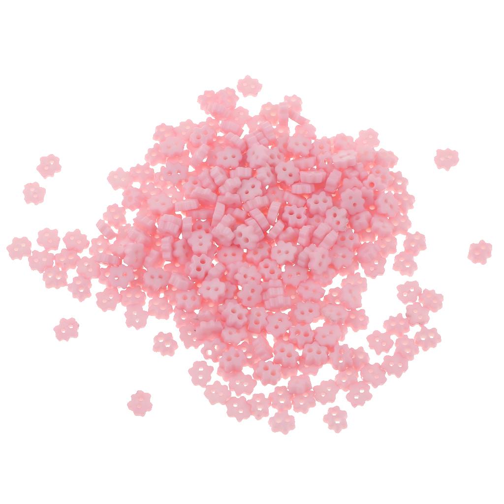 300pcs Doll Clothing Accessories DIY Doll Mini Nylon Tiny Buttons Pink