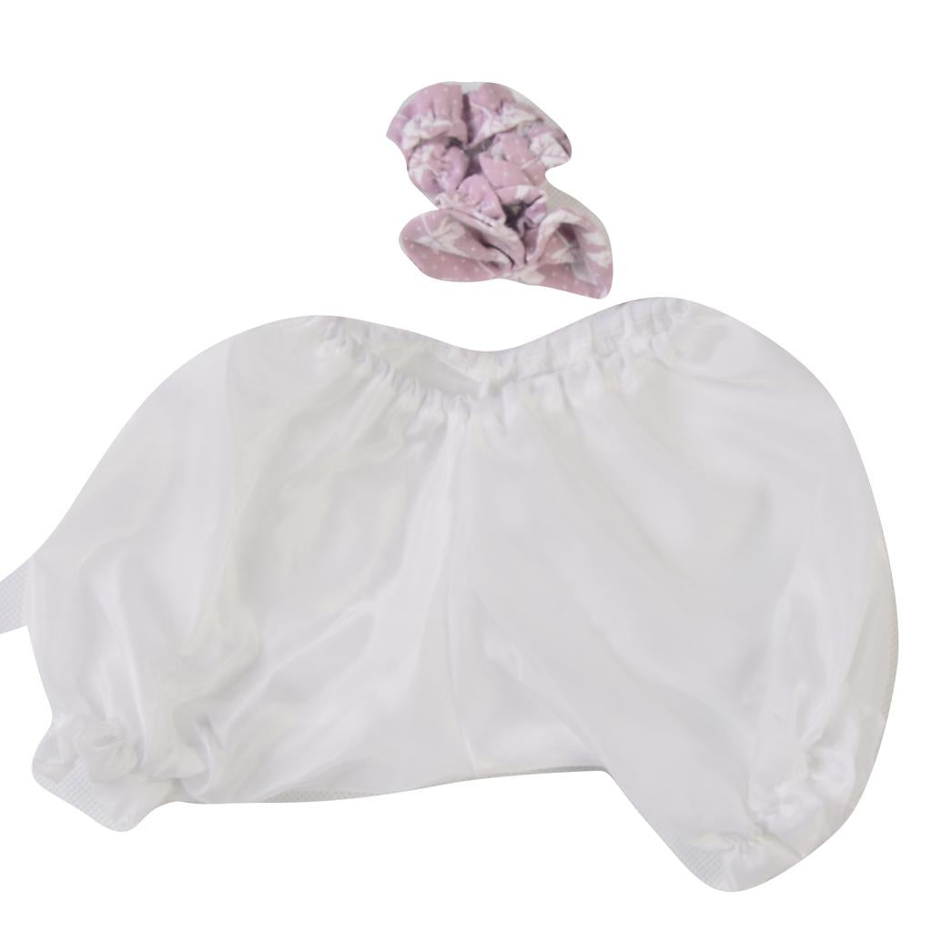 Printed Princess Dress Shorts Headband For Newborn Baby Girl Doll Clothing