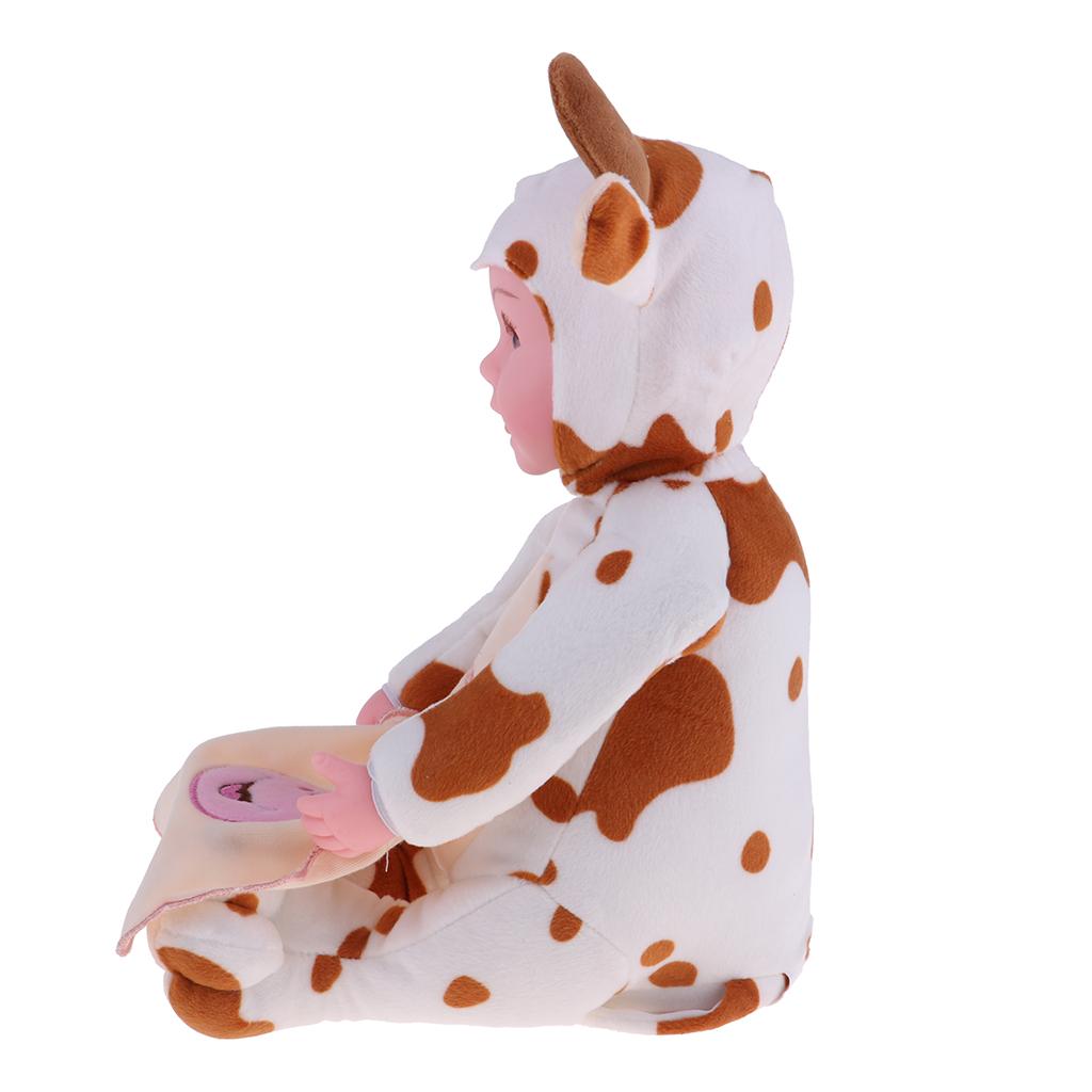 20inch Lovely Appease Toys Baby Cow Stuffed Plush Doll Reborn Infant Dolls