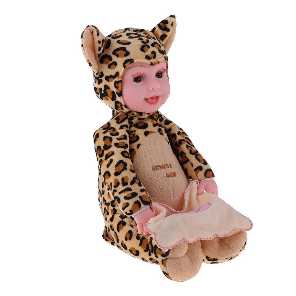 50cm Plush Spotted Vinyl Reborn Doll Speaking Baby Kids Playmate Toys Dog