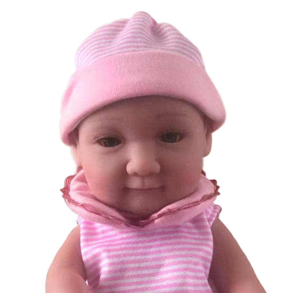 28cm Lifelike Vinyl Reborn Dolls Newborn Babies Doll Costume Alive Girl Pink