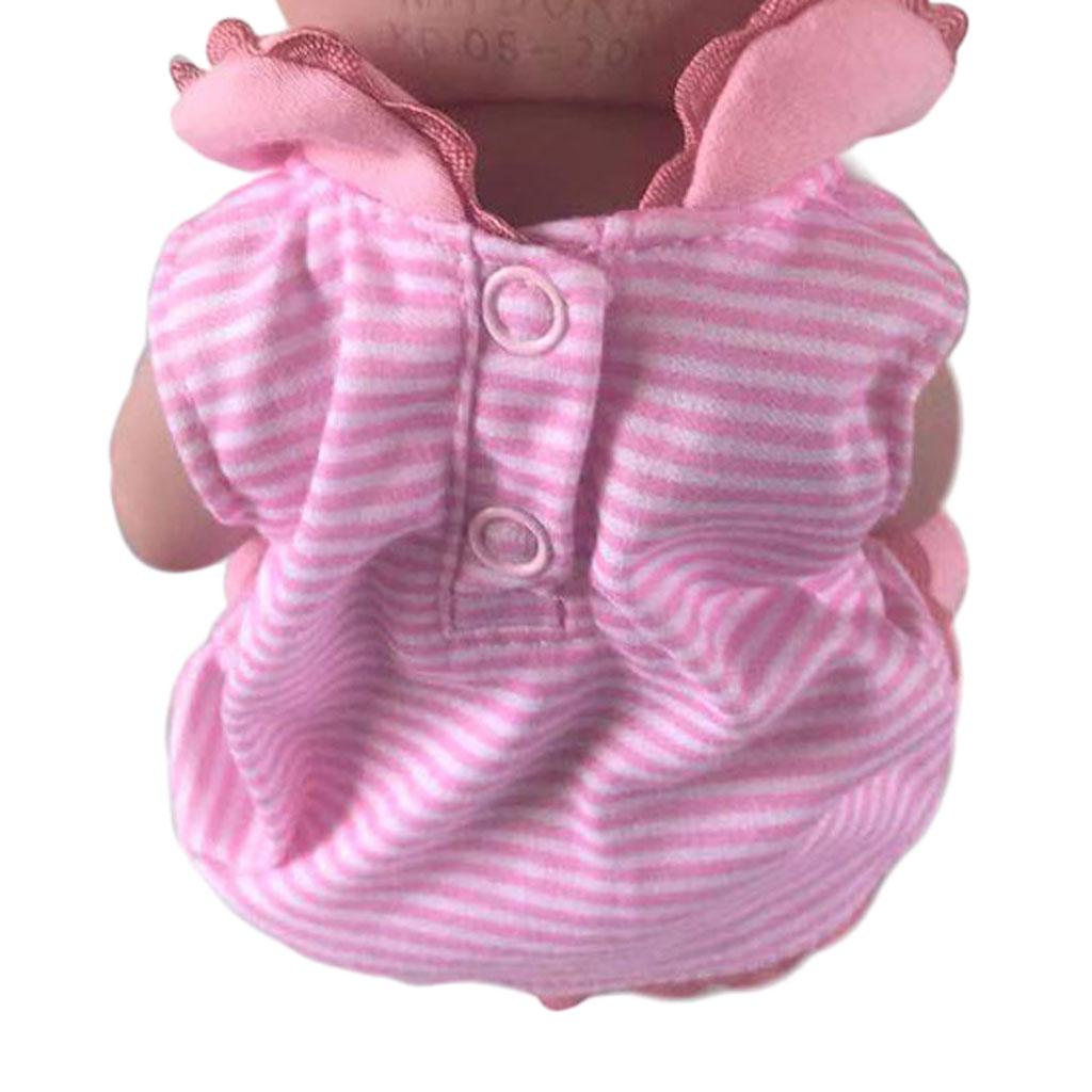 28cm Lifelike Vinyl Reborn Dolls Newborn Babies Doll Costume Alive Girl Pink