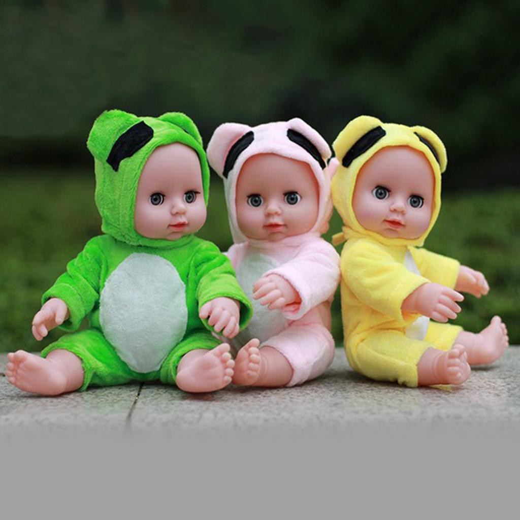 30cm Lovely Lifelike Newborn Baby Doll Model Soft Vinyl in Pink Jumpsuit